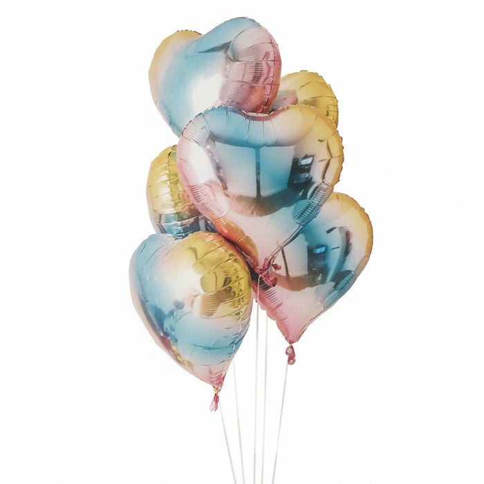 Kit Globos Corazones Festella 18" x 6 und Degrade