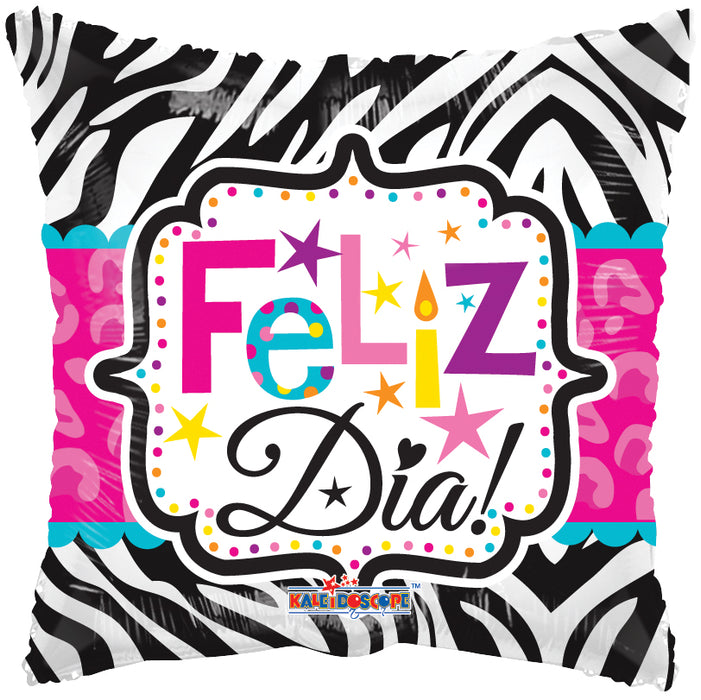 Globo Metalizado Feliz dia 18" Ref. 3