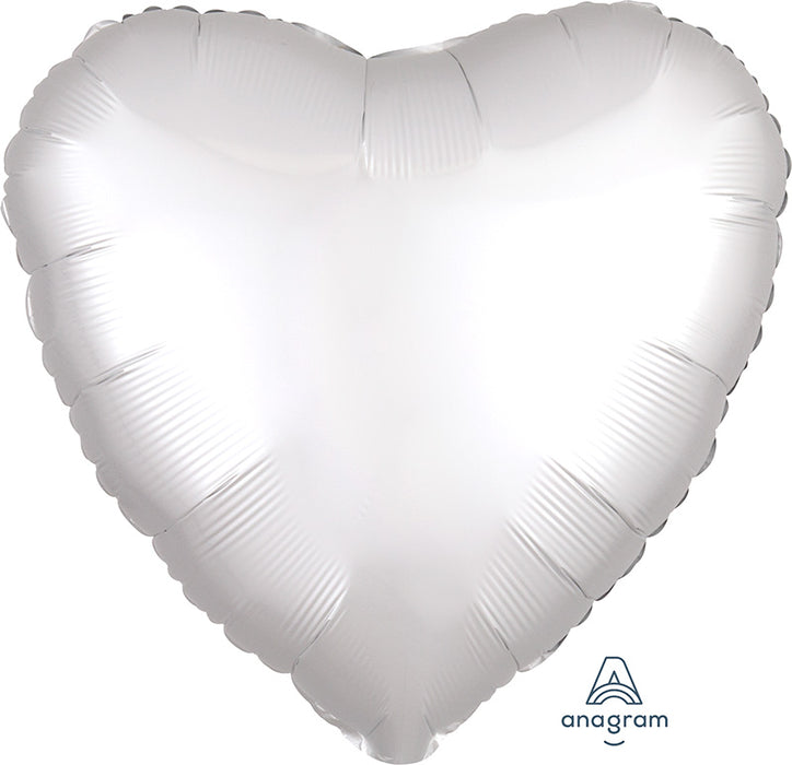 Globo Foil Satin Luxe 18" Corazon White Anagram