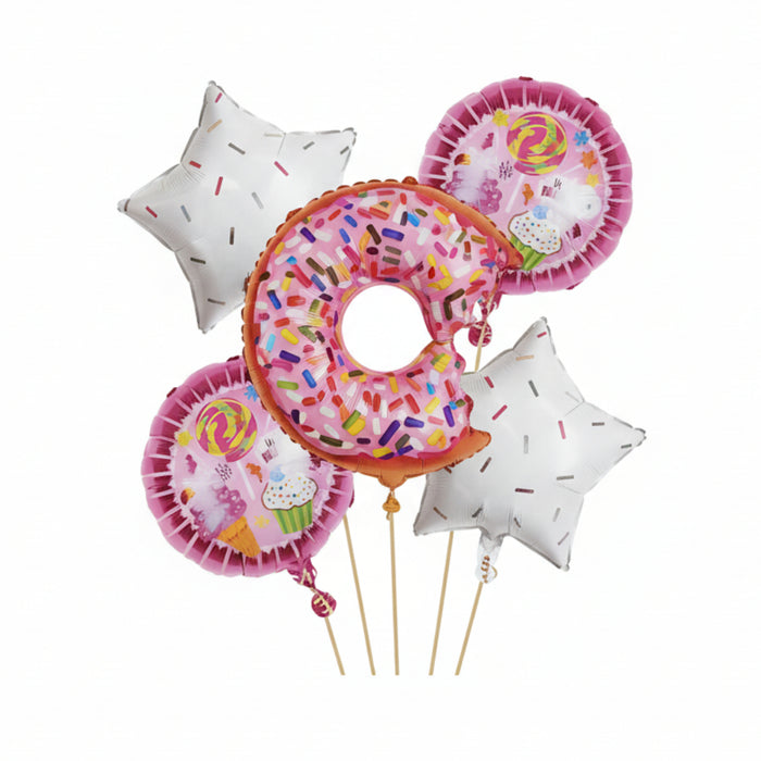 Bouquet Globos de Donut X 5 Piezas Marca Festella