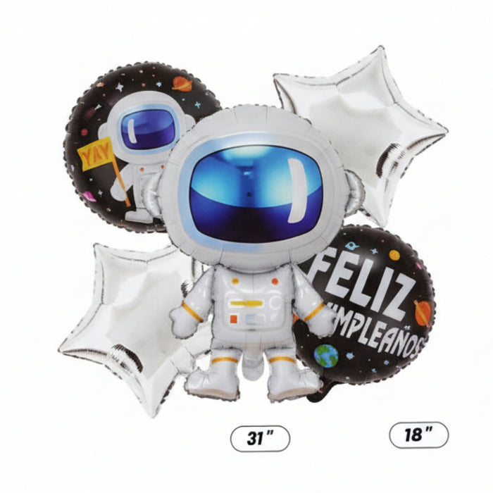 Bouquet de Globos Astronauta x 5 piezas