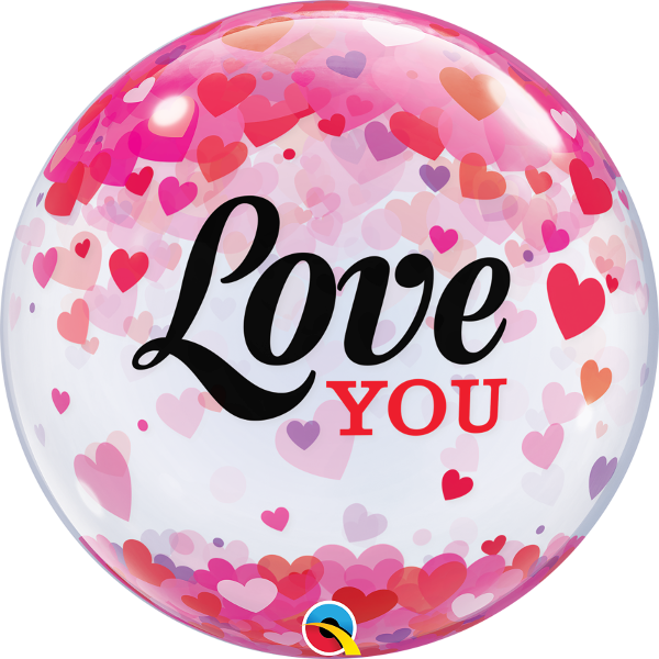 Globo Burbuja Love You Qualatex 22" X 1 Unidad