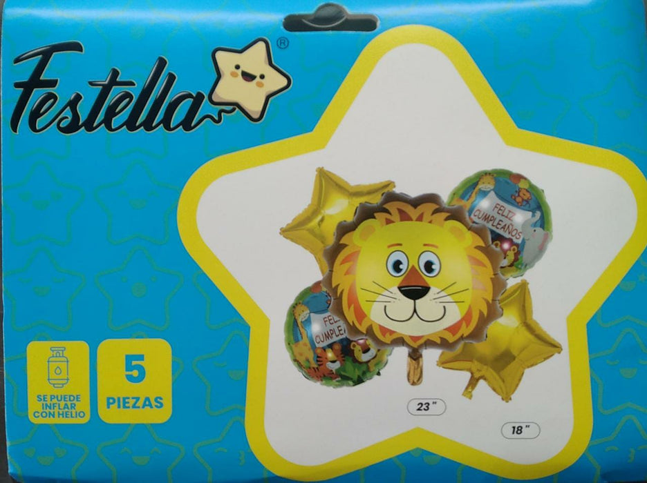 Bouquet Leon x5 piezas marca Festella