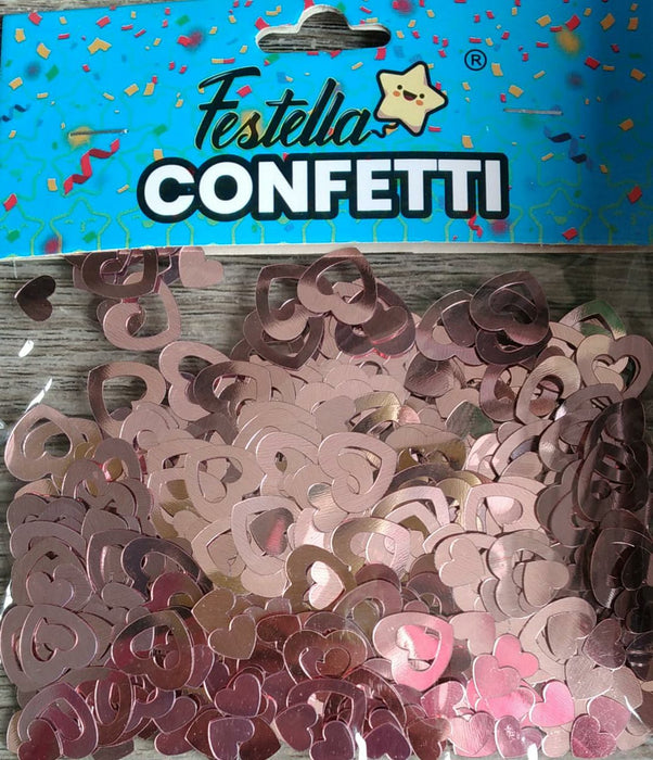 Confetti Para Mesa Corazon Palo De Rosa