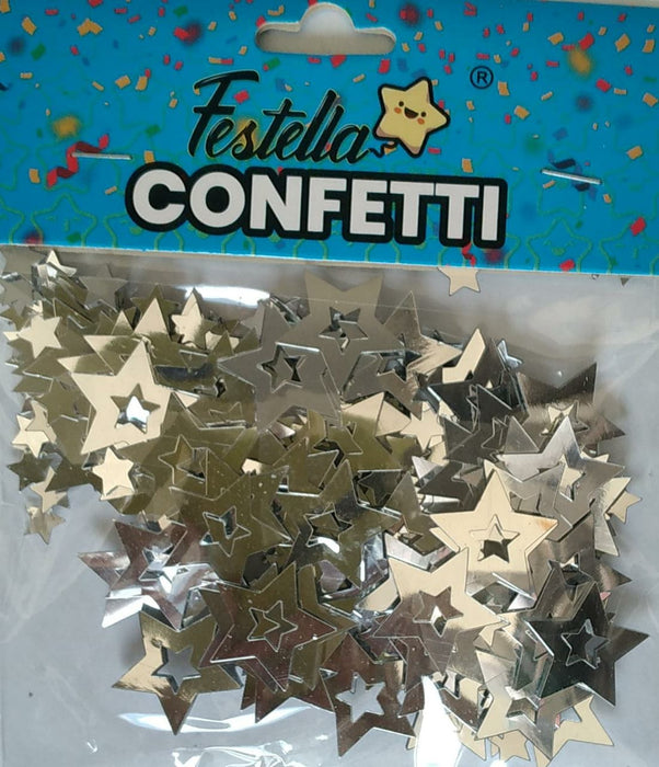 Confetti Para Mesa Estrella Plateado