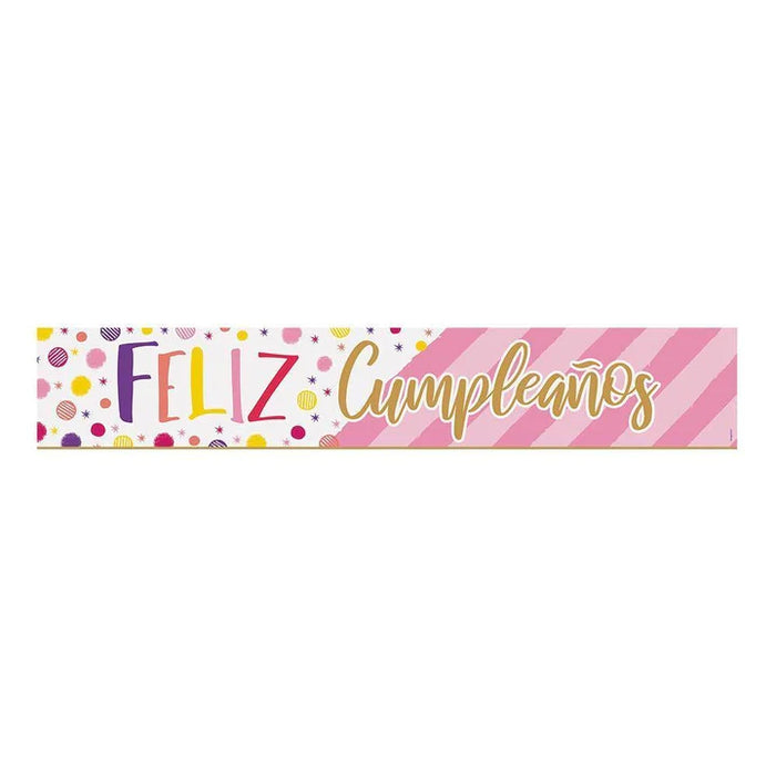 Cartel Metalizado Jumbo Feliz Cumpleaños Fiesta Destellos x 1 Sempertex