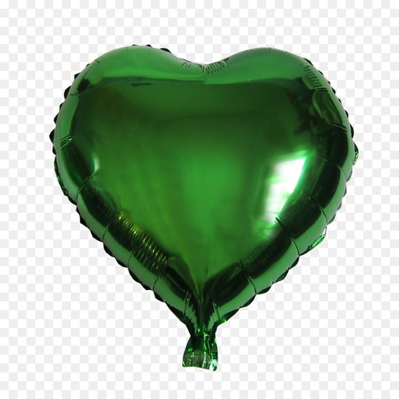 Globo Metalizado Corazon 10" Verde Esmeralda Festella