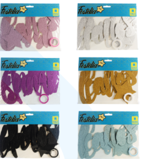 Letrero Feliz Cumpleaños Escarchado Plateado Festella