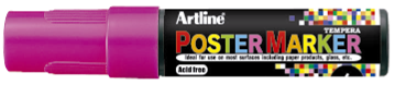Marcador Poster Marker 12mm Rosado Fluorescente