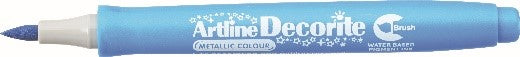 Marcador Artline Decorite Brush Metallic Azul