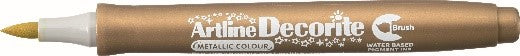 Marcador Artline Decorite Brush Bronce