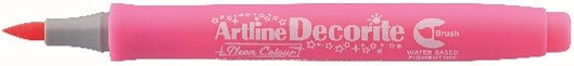 Marcador Artline Decorite Brush Neon Rosado