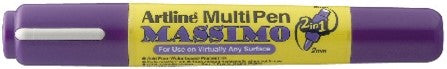 Marcador Artline Massimo Multi Pen 2 en 1 2mm Pastel Purpura