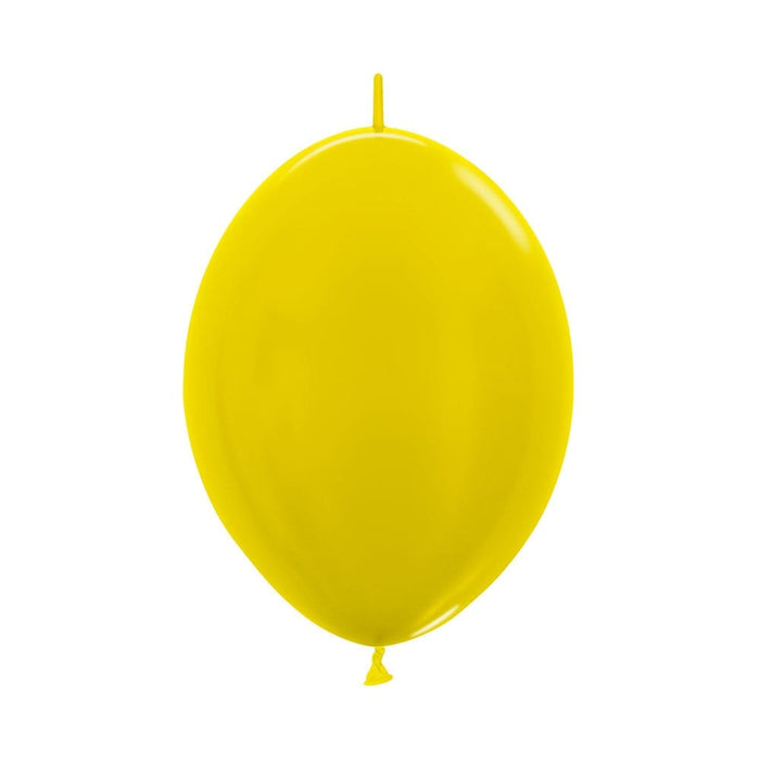 Globo Amarillo Metal LOL 12" X 50 Unidades Sempertex