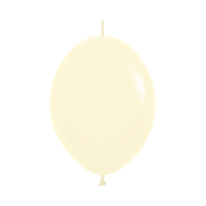 Globo Amarillo Pastel Mate LOL 12" X 50 Unidades Sempertex