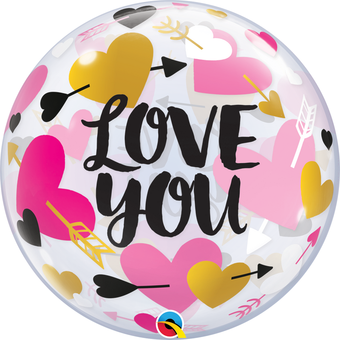 Globo Burbuja Qualatex Love  22" Ref. 5 X 1 Unidad