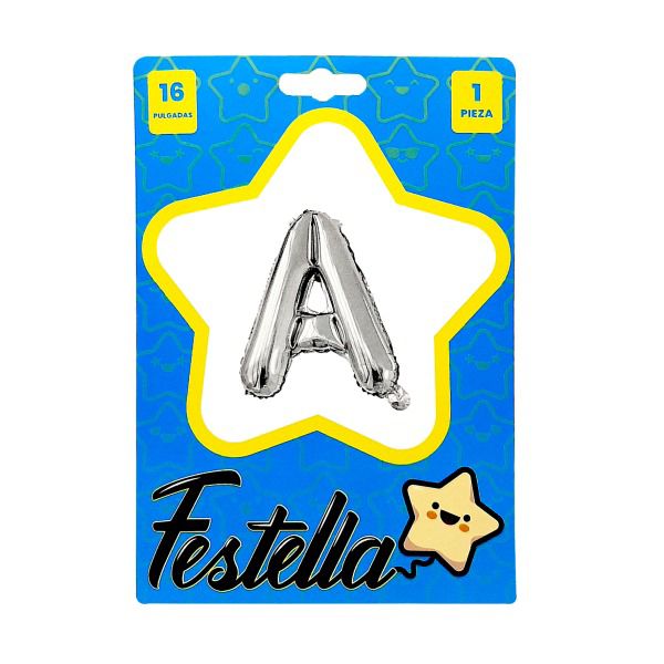 Globo Letra A 16" Plateado Festella