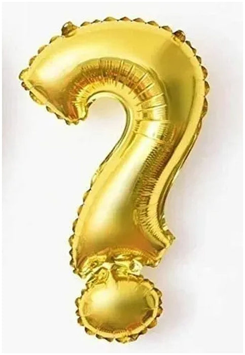 Globo Metalizado Signo de Interrogacion Dorado 18" Festella