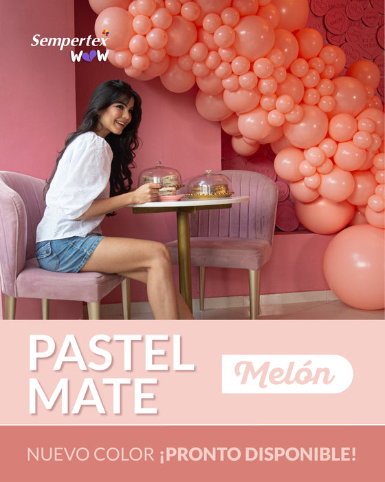 Globo Melon Pastel Mate R12 x 50 Unidades Sempertex