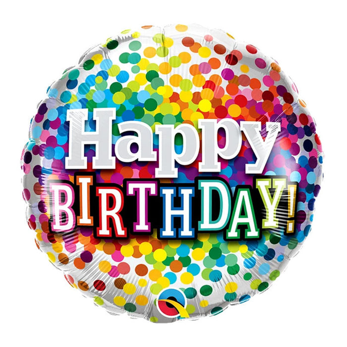 Globo Confetti Arcoiris Qualatex 18"