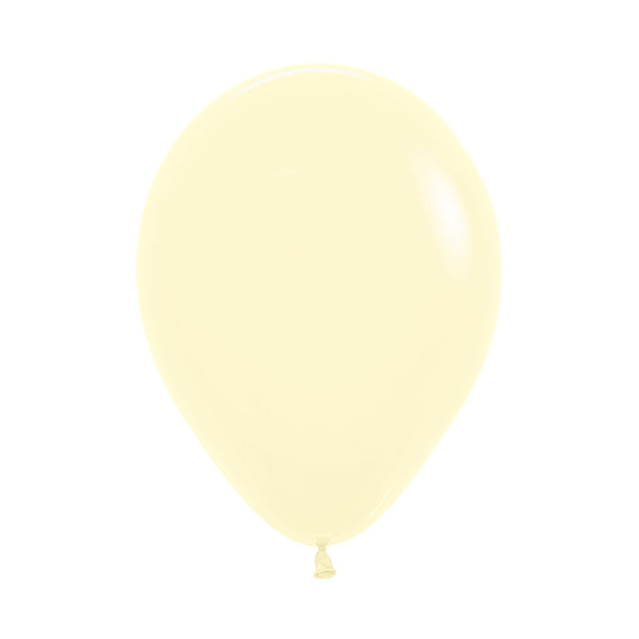 Globo Amarillo Pastel Mate R12 x 50 Unidades Sempertex