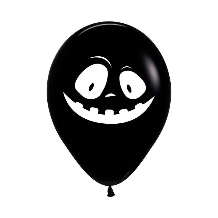 Globos Fashion Impreso Fantasmas Surtido Blanco y Negro R12 x 12 Unidades Sempertex