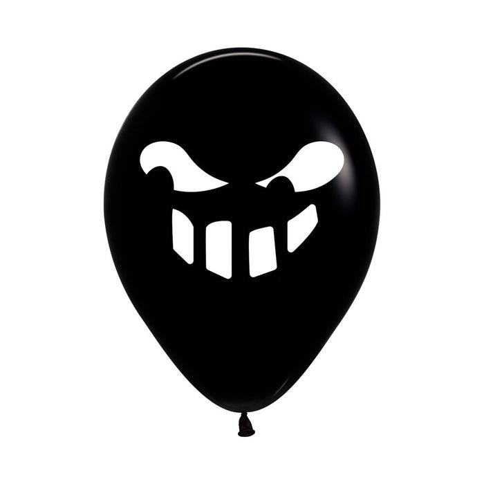Globos Fashion Impreso Fantasmas Surtido Blanco y Negro R12 x 12 Unidades Sempertex