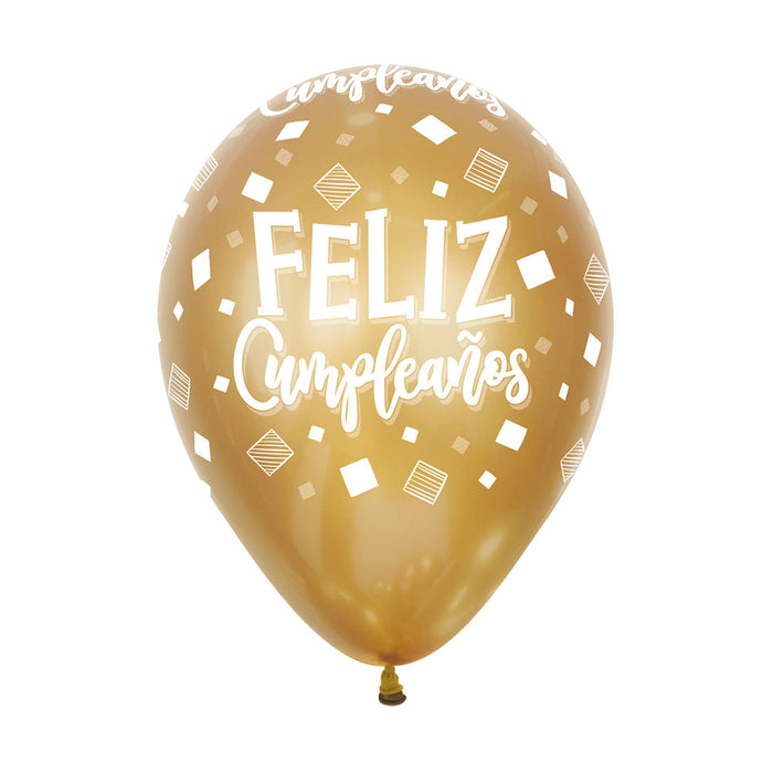 Bouquet Feliz Cumpleaños Cuadrados Dúo Infinity x 8 Globos