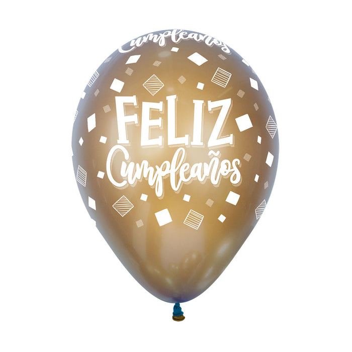 Bouquet Feliz Cumpleaños Cuadrados Dúo Infinity x 8 Globos