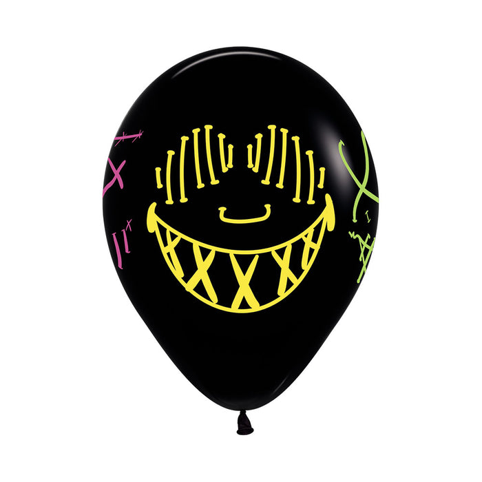 Globo Mascaras Neon Infinity Halloween R12 x 12 Unidades Sempertex
