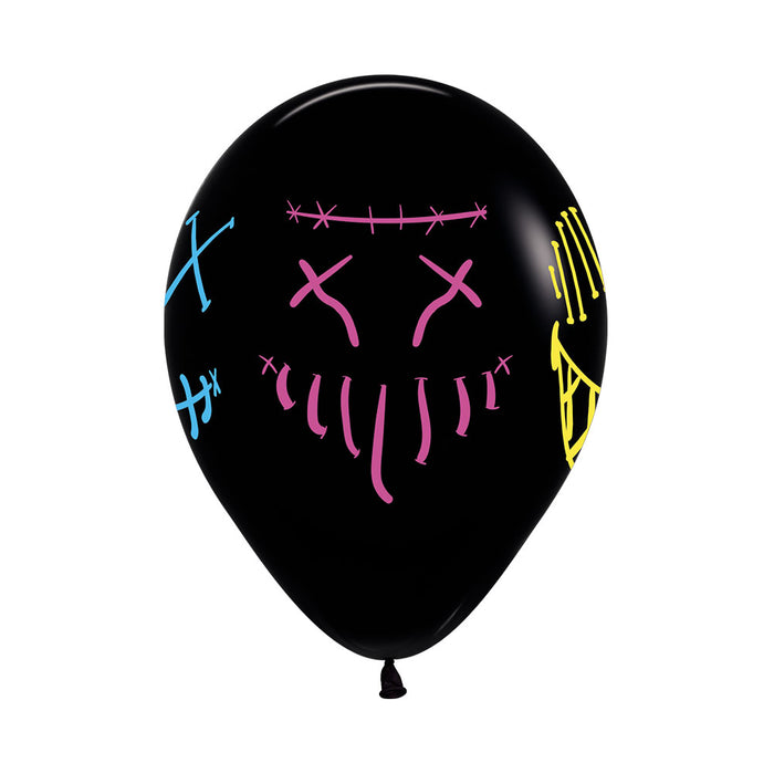 Globo Mascaras Neon Infinity Halloween R12 x 12 Unidades Sempertex
