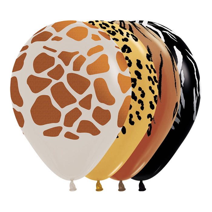Globo Animal Print Fashion y Metal R12 X 50 Unidades Sempertex