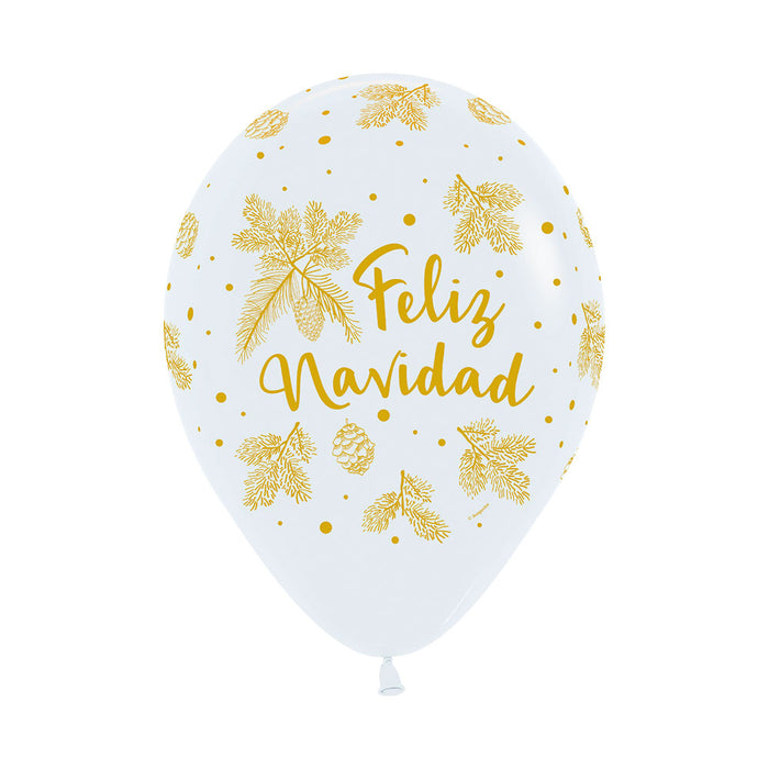 Bouquet De Globos Navidad Dorada R12 x 8 Globos