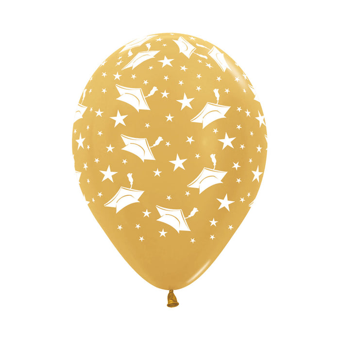 Globo Metal Dorado Infinity Grado R12 x 12 Unidades