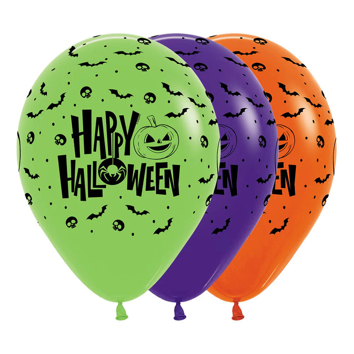 Globo Happy Halloween Fashion Surtido R12 X 12 Unidades Sempertex