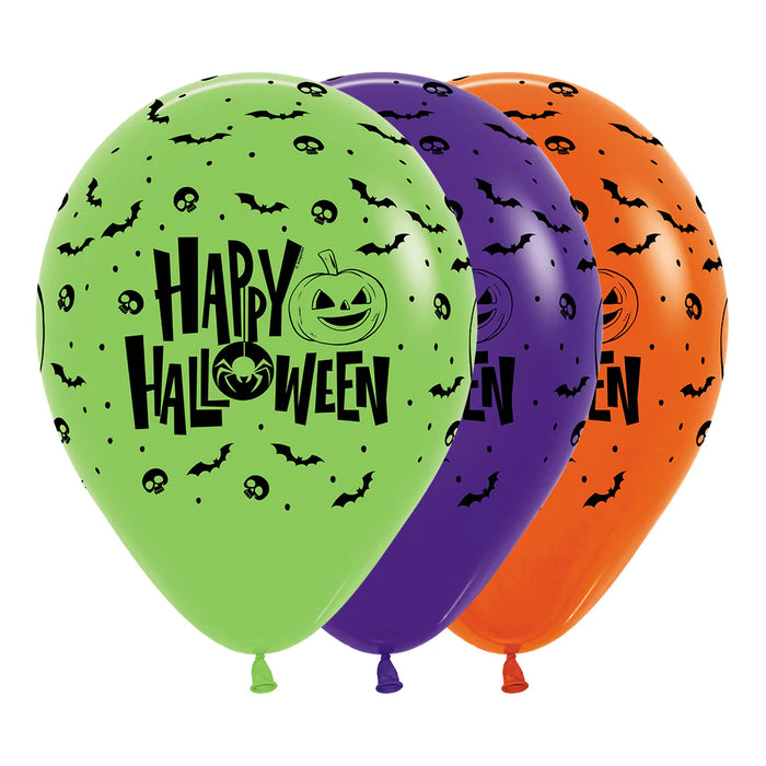 Globo Happy Halloween Fashion Surtido R12 X 50 Unidades Sempertex