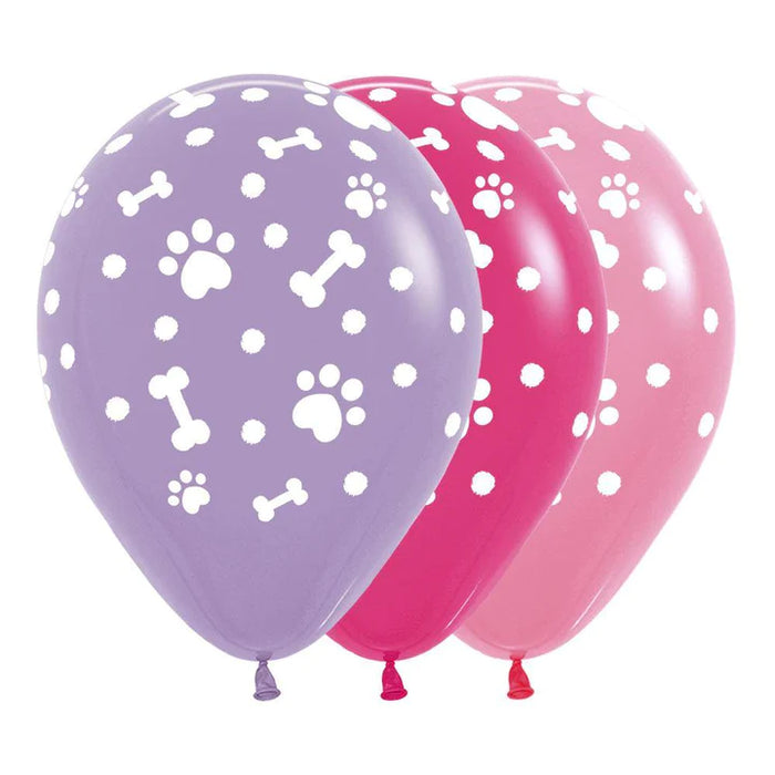Globo Infinity Huellitas Niña Fashion Surtido  R12 x 12 Unidades Sempertex