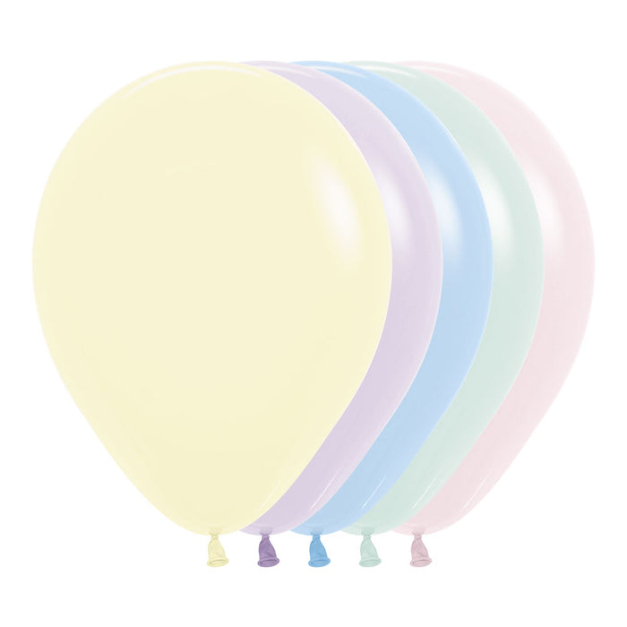 Globo Surtidos Pastel Mate R9 x 50 Unidades Sempertex