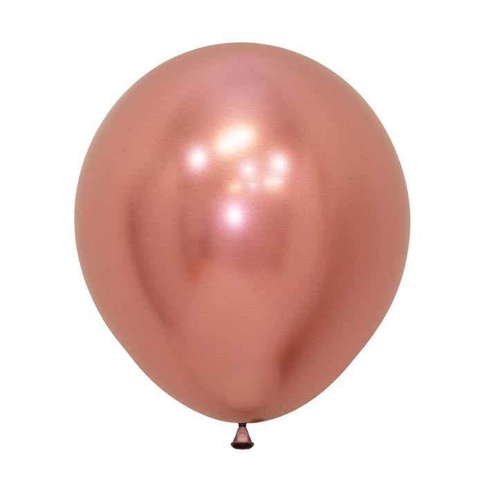 Globo Dorado rosa Reflex R18 x 6 Unidades Sempertex
