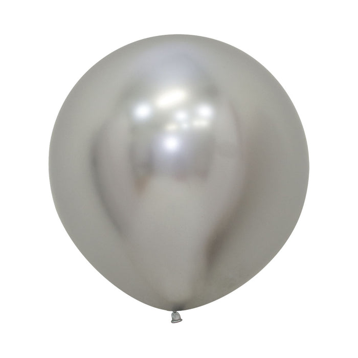 Globo Plateado Reflex Esfera R24 x 3 Unidades Sempertex