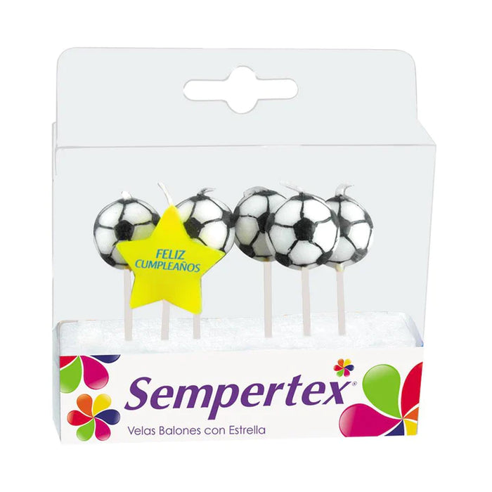 Velita Balones con Estrella x 6 Unidades Sempertex