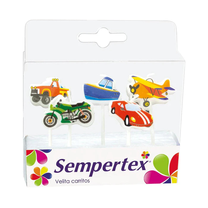 Velita Carritos x 5 Unidades Sempertex