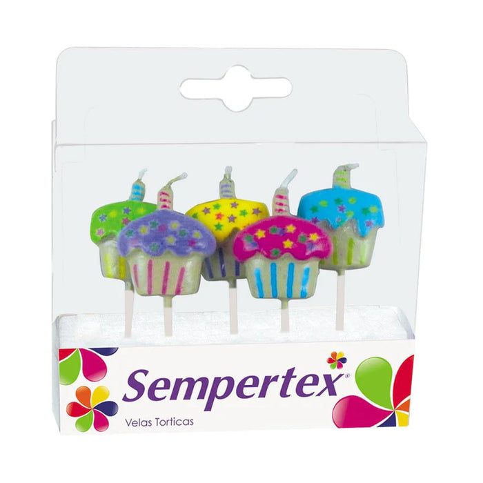 Velita Cupcake x 5 Unidades Sempertex