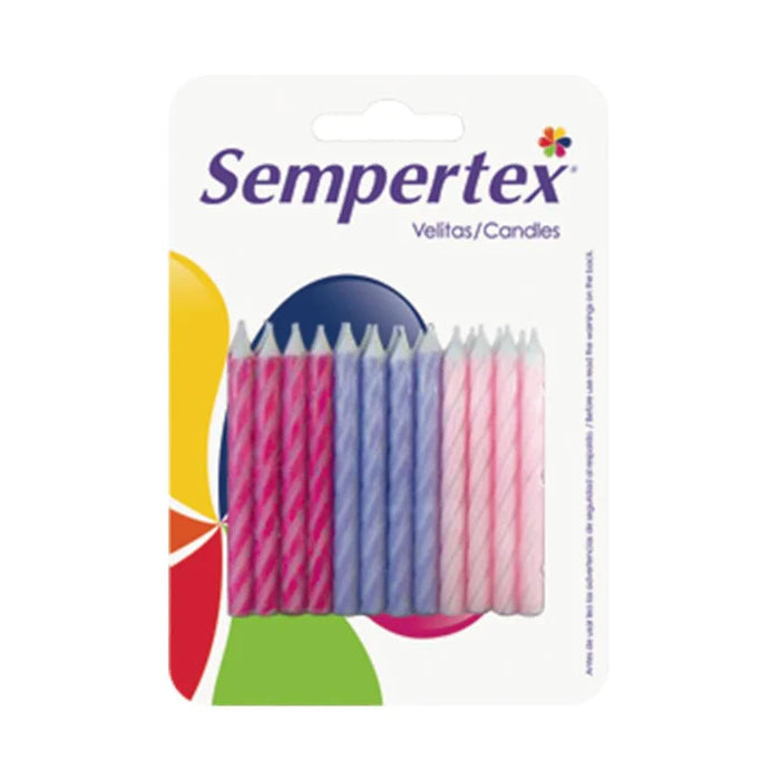 Velita Espiralada Niña x 24 Unidades Sempertex