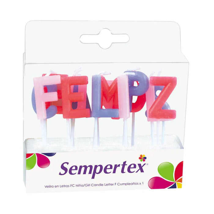 Velita en Letra Feliz Cumpleaños Niña Sempertex