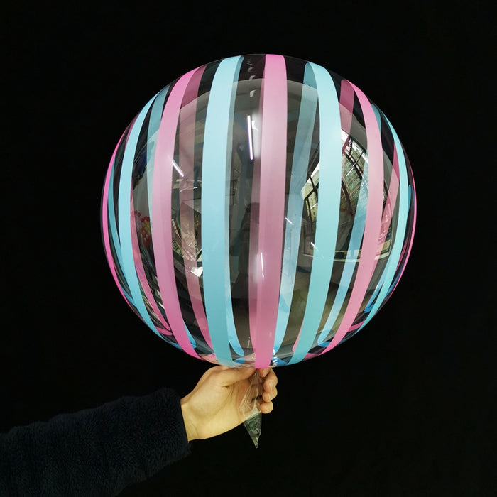 Globo Burbuja Lollipop 18" Azul con Rosado
