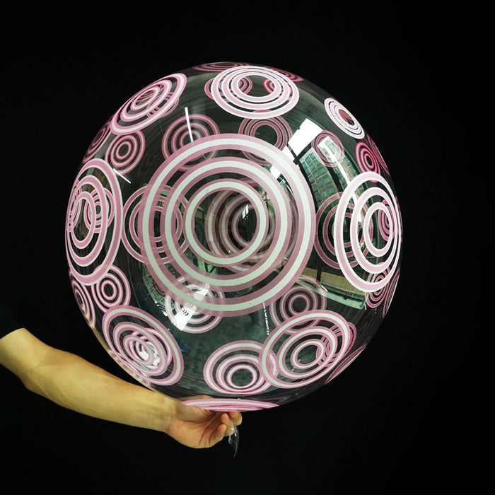 Globo Burbuja Nougat 18" Cristal Rosado