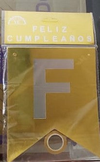 Festones Cumpleaños Grande Dorado