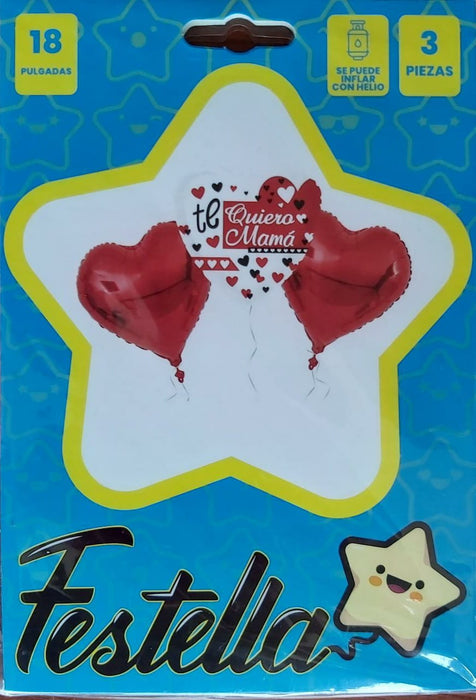 Bouquet Te Quiero Mama 3 Piezas 18" Festella Ref. 2