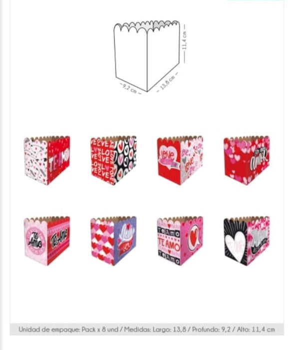 Caja Ancheta Amor de x 8 Unidades